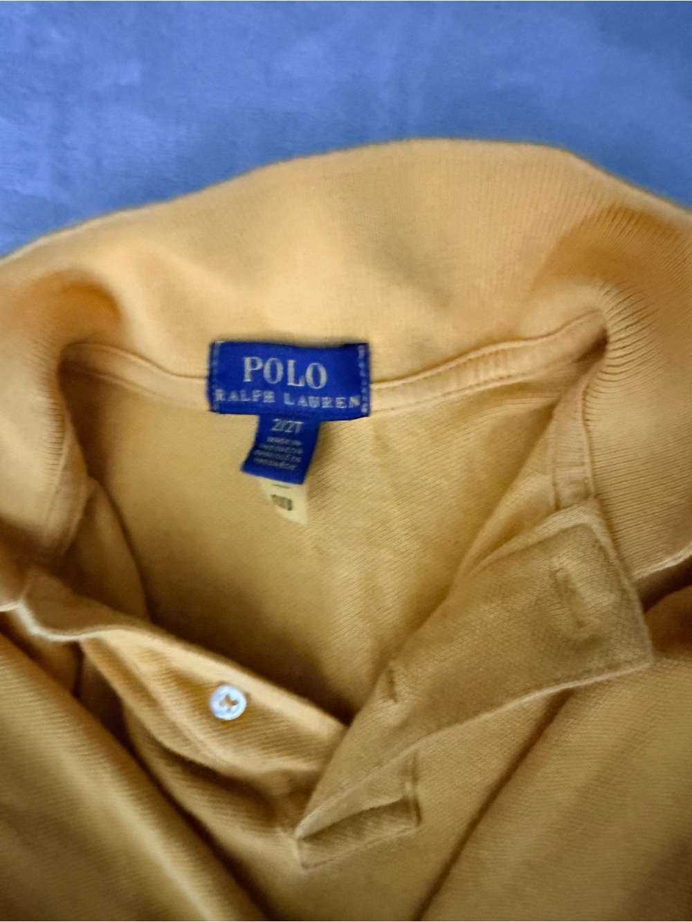 Polo by Ralph Lauren Men's Mustard V-Neck Cotton Sweater